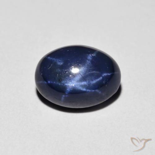 1.58ct Naturale Blu navy Zaffiro stellato, Ovale, Opaco