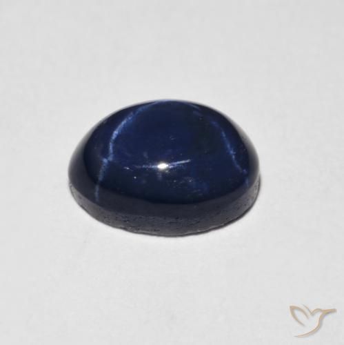 Zaffiro stellato Blu navy naturale da 1.58 ct, Ovale, Opaco