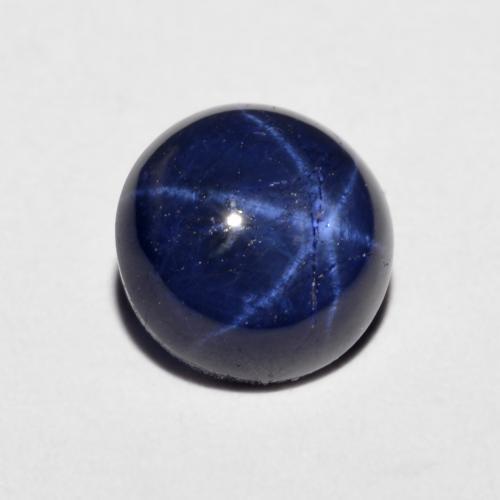 Zaffiro stellato Blu navy naturale da 2.46 ct, Taglio rotondo, Opaco