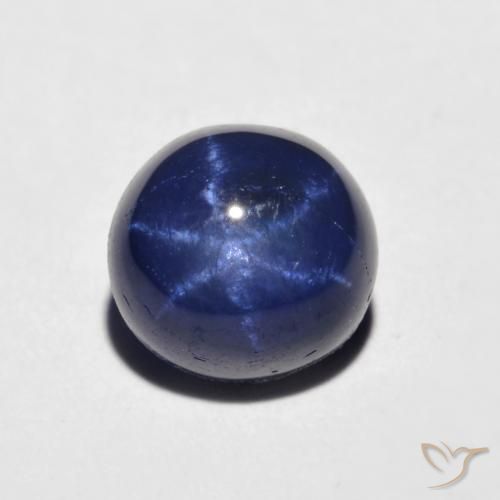 Zaffiro stellato Blu navy naturale da 2.49 ct, Taglio rotondo, Opaco
