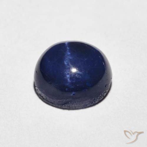 Zaffiro stellato Blu navy naturale da 2.49 ct, Taglio rotondo, Opaco