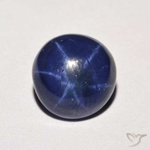 3.88ct Naturale Blu navy Zaffiro stellato, Rotondo, Opaco