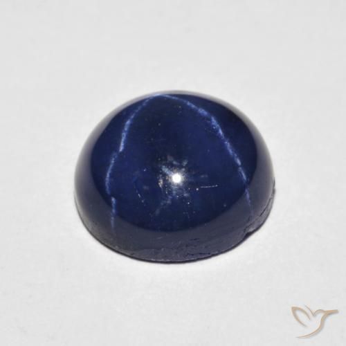 Zaffiro stellato naturale blu da 4,18 ct, taglio ovale, opaco