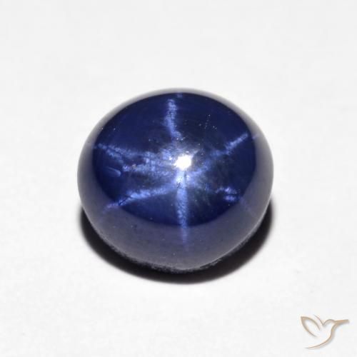2.51ct Naturale Blu scuro Zaffiro stellato, Rotondo, Opaco
