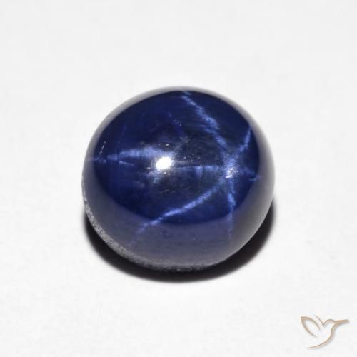 Zaffiro stellato Blu scuro naturale da 2.51 ct, Rotondo, Opaco