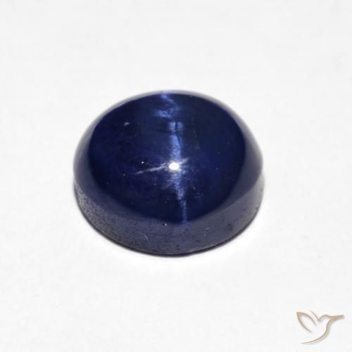 Zaffiro stellato Blu scuro naturale da 2.51 ct, Rotondo, Opaco