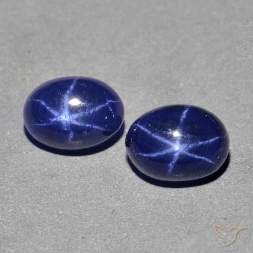 3.46ctw Naturale Blu navy Zaffiro stellato, Ovale, Opaco