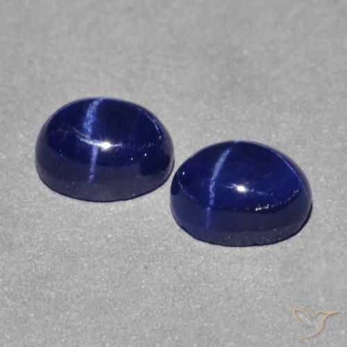 Gemme di Zaffiro stellato Blu navy naturale da 3.46 ct, Ovale, Opaco