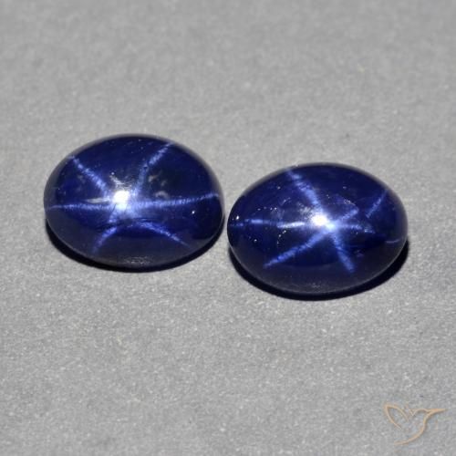 2.48ctw Naturale Blu navy Zaffiro stellato, Ovale, Opaco