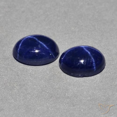 Gemme di Zaffiro stellato Blu navy naturale da 2.48 ct, Ovale, Opaco