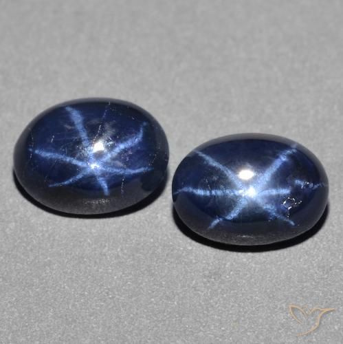2.69ctw Naturale Blu scuro Zaffiro stellato, Ovale, Opaco