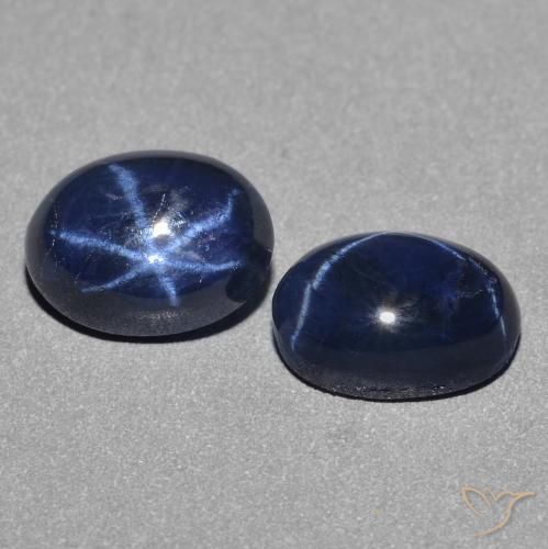 Gemme di Zaffiro stellato Blu scuro naturale da 2.69 ct, Ovale, Opaco