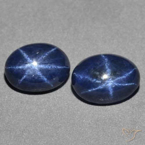 2.74ctw Naturale Blu scuro profondo Zaffiro stellato, Ovale, Opaco