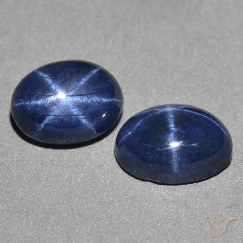 Gemme di Zaffiro stellato Blu scuro profondo naturale da 2.74 ct, Ovale, Opaco