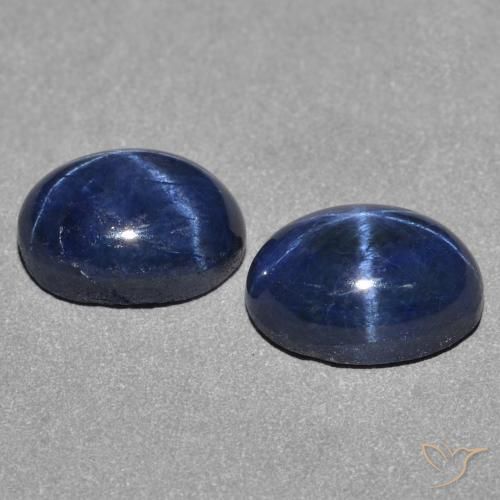 Gemme di Zaffiro stellato Blu scuro profondo naturale da 2.74 ct, Ovale, Opaco