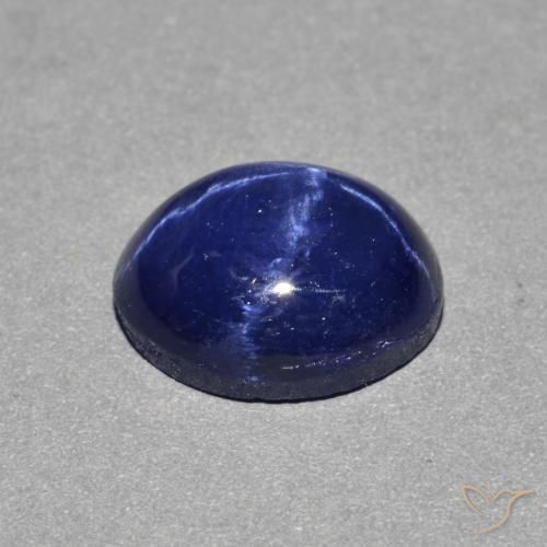 Zaffiro stellato Blu navy naturale da 4.13 ct, Ovale, Opaco