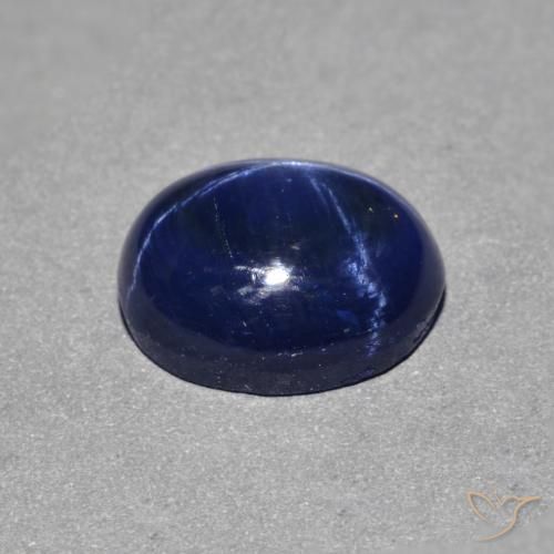 Zaffiro stellato Blu navy naturale da 4.02 ct, Ovale, Opaco