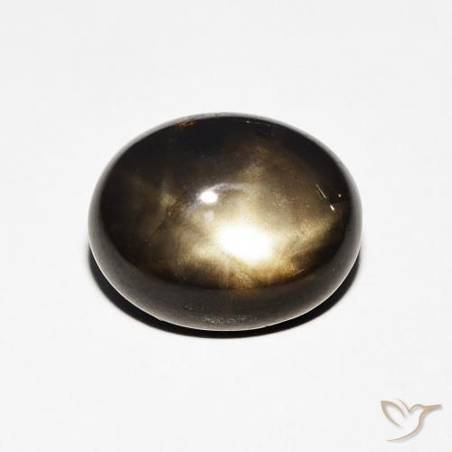 4.08ct Naturale Nero Zaffiro stellato, Ovale, Opaco