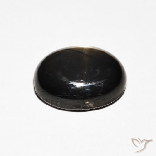 Zaffiro stellato Nero naturale da 4.08 ct, Ovale, Opaco