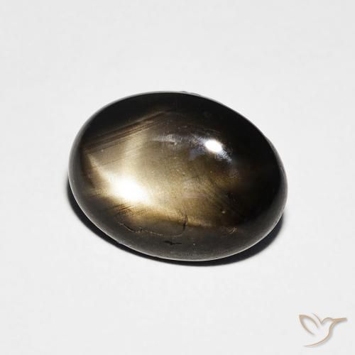 Zaffiro stellato Nero naturale da 3.25 ct, Ovale, Opaco
