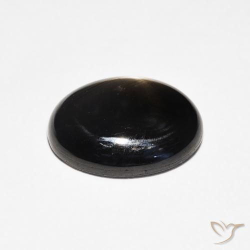 Zaffiro stellato Nero naturale da 3.25 ct, Ovale, Opaco