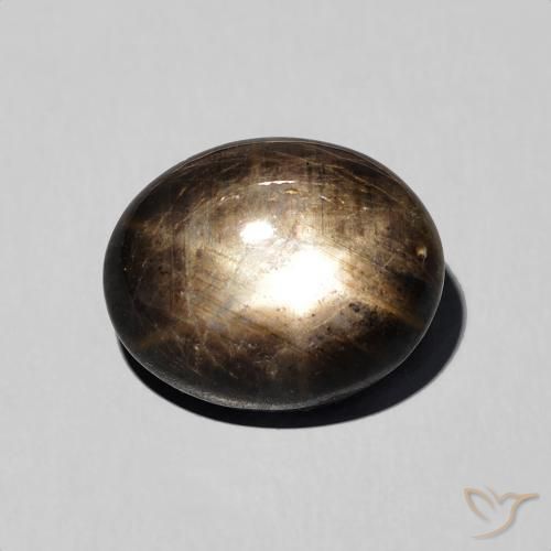 5.76ct Naturale Nero Zaffiro stellato, Ovale, Opaco