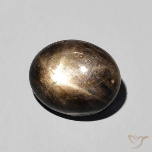 Zaffiro stellato Nero naturale da 5.76 ct, Ovale, Opaco