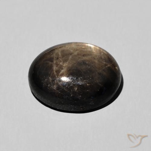 Zaffiro stellato Nero naturale da 5.76 ct, Ovale, Opaco