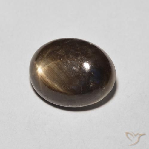 Zaffiro stellato Nero naturale da 4.26 ct, Ovale, Opaco