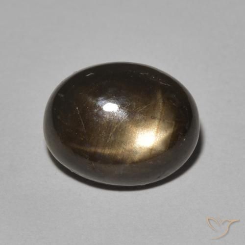Zaffiro stellato Nero naturale da 5.24 ct, Ovale, Opaco