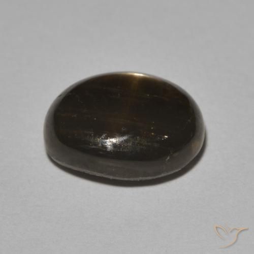 Zaffiro stellato Nero naturale da 5.24 ct, Ovale, Opaco