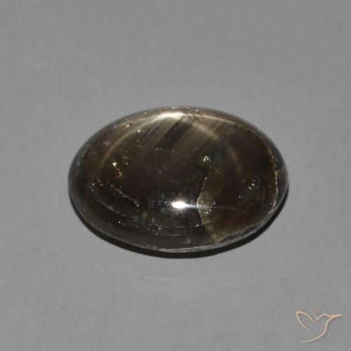 Zaffiro stellato Nero naturale da 3.05 ct, Ovale, Opaco