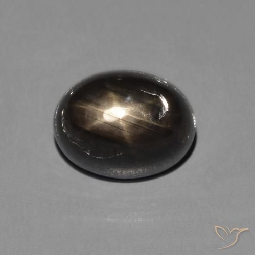 2.72ct Naturale Nero Zaffiro stellato, Ovale, Opaco