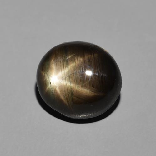 Zaffiro stellato Nero naturale da 6.13 ct, Ovale, Opaco