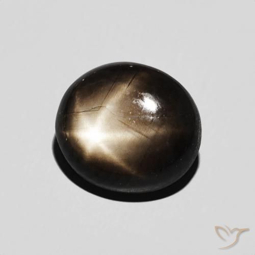 Zaffiro stellato Nero naturale da 4.60 ct, Ovale, Opaco