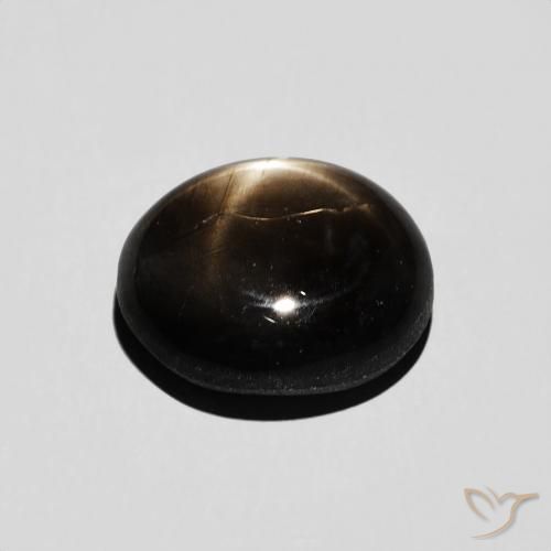 Zaffiro stellato Nero naturale da 4.60 ct, Ovale, Opaco