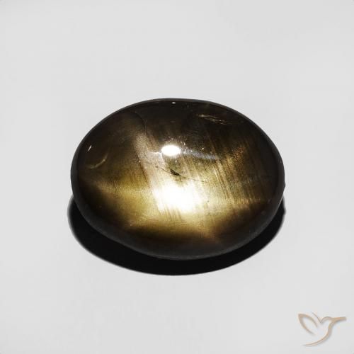 4.82ct Naturale Nero Zaffiro stellato, Ovale, Opaco