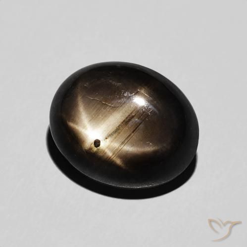 Zaffiro stellato Nero naturale da 6.43 ct, Ovale, Opaco