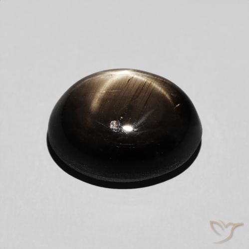 Zaffiro stellato Nero naturale da 6.43 ct, Ovale, Opaco