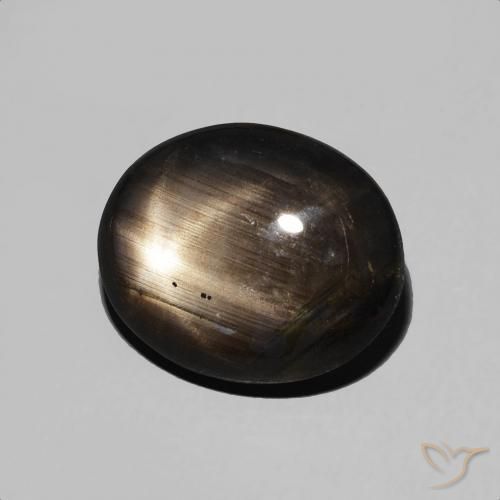 Zaffiro stellato Nero naturale da 4.89 ct, Ovale, Opaco