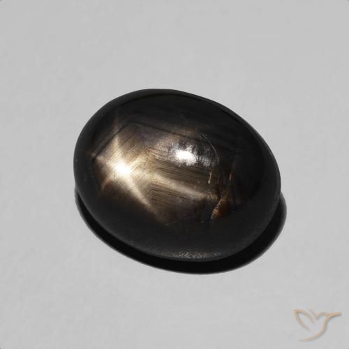 Zaffiro stellato Nero naturale da 6.54 ct, Ovale, Opaco