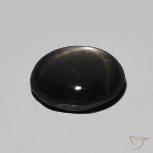 Zaffiro stellato Nero naturale da 5.50 ct, Ovale, Opaco