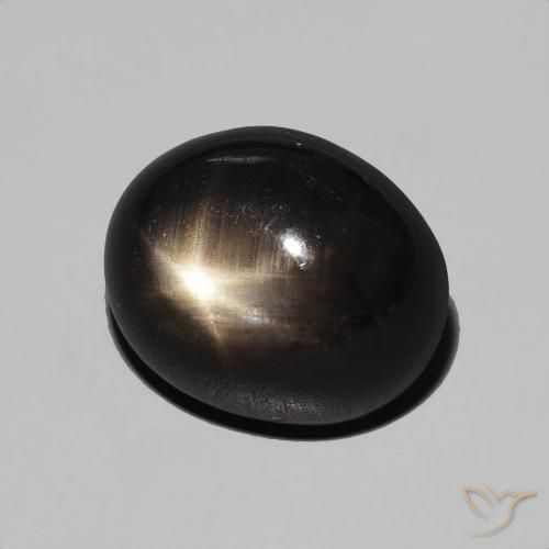 Zaffiro stellato Nero naturale da 7.84 ct, Ovale, Opaco