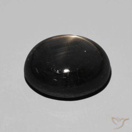 Zaffiro stellato Nero naturale da 7.18 ct, Ovale, Opaco
