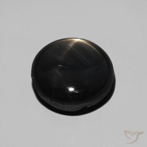 Zaffiro stellato Nero naturale da 6.21 ct, Rotondo, Opaco