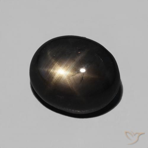 Zaffiro stellato Nero naturale da 6.71 ct, Ovale, Opaco