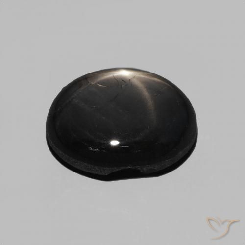 Zaffiro stellato Nero naturale da 4.92 ct, Ovale, Opaco