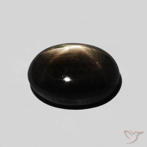 Zaffiro stellato Nero naturale da 5.59 ct, Ovale, Opaco