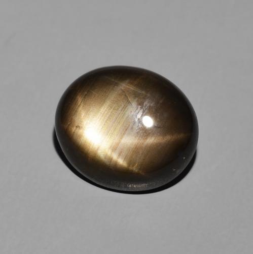 Zaffiro stellato Nero naturale da 5.12 ct, Ovale, Opaco