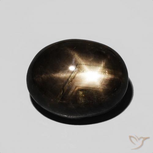 Zaffiro stellato Nero naturale da 7.59 ct, Ovale, Opaco